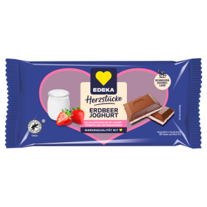EDEKA Herzstücke с начинкой клубника йогурт цельное молоко 90g