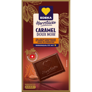 EDEKA Herzstücke Karamell Mandel-Krokant Zartbitter 100g