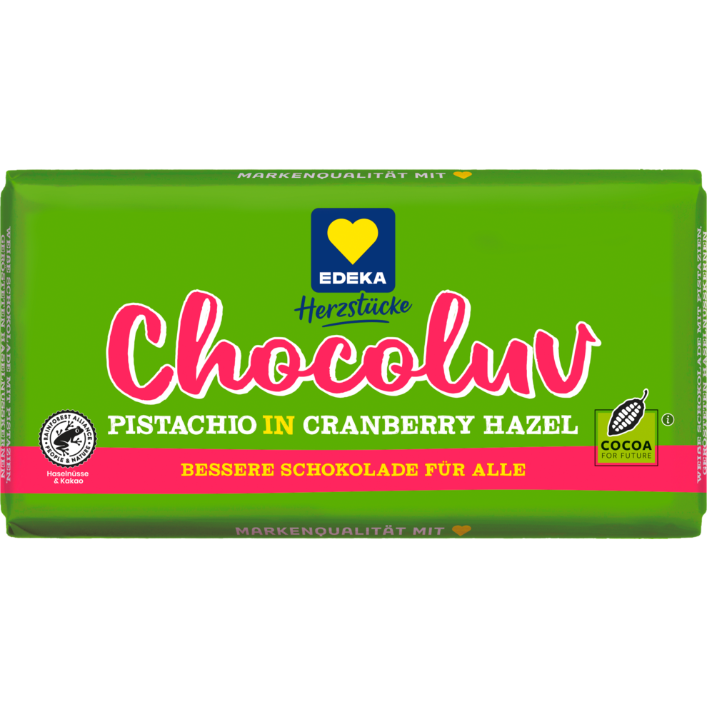 EDEKA Herzstücke Pistazie Cranberry Haselnuss Weiß 150g