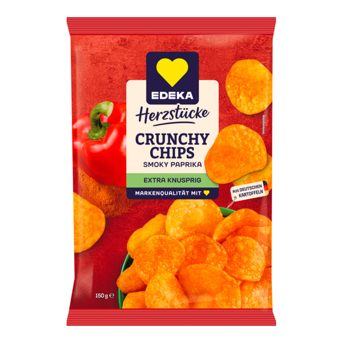 EDEKA Herzstücke Crunchy Chips Smoky Paprika 150g