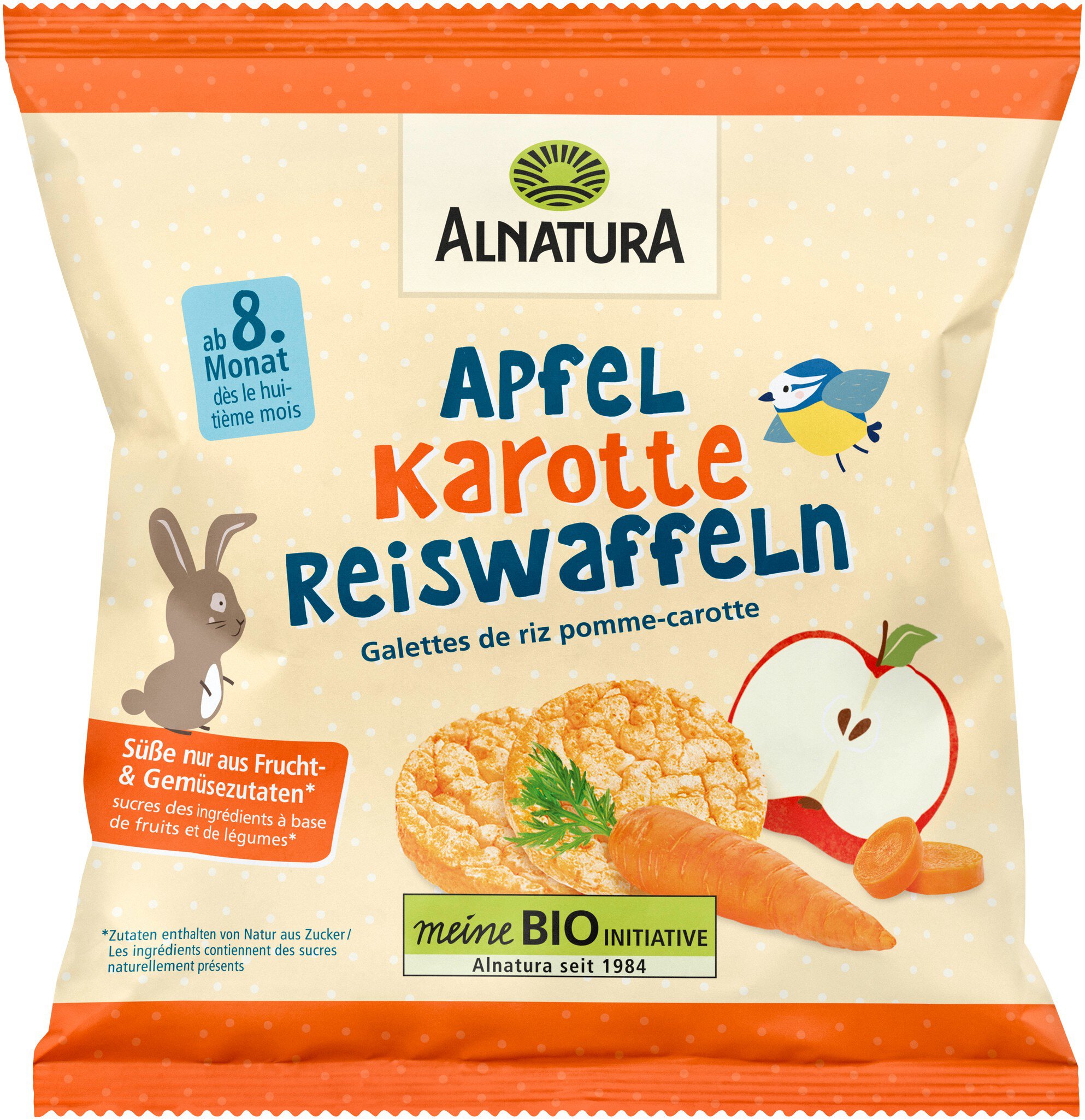 Bio Alnatura Apfel Karotte Reiswaffeln ab 8.Monat 35g