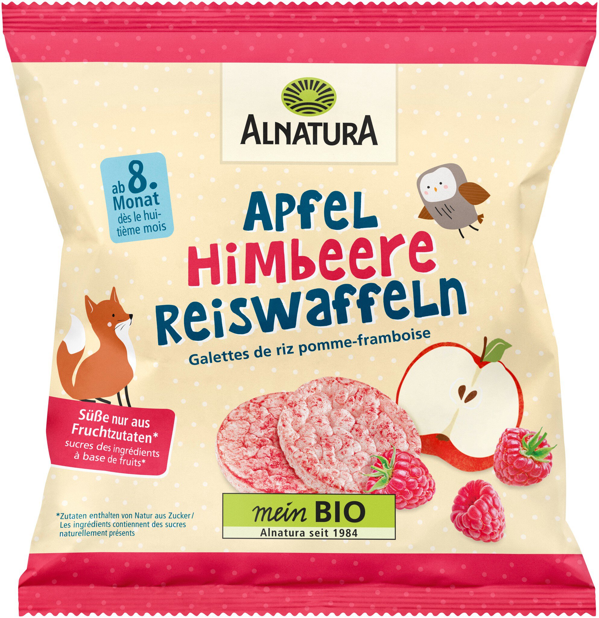 Bio Alnatura Apfel Himbeere Reiswaffeln ab 8.Monat 35g