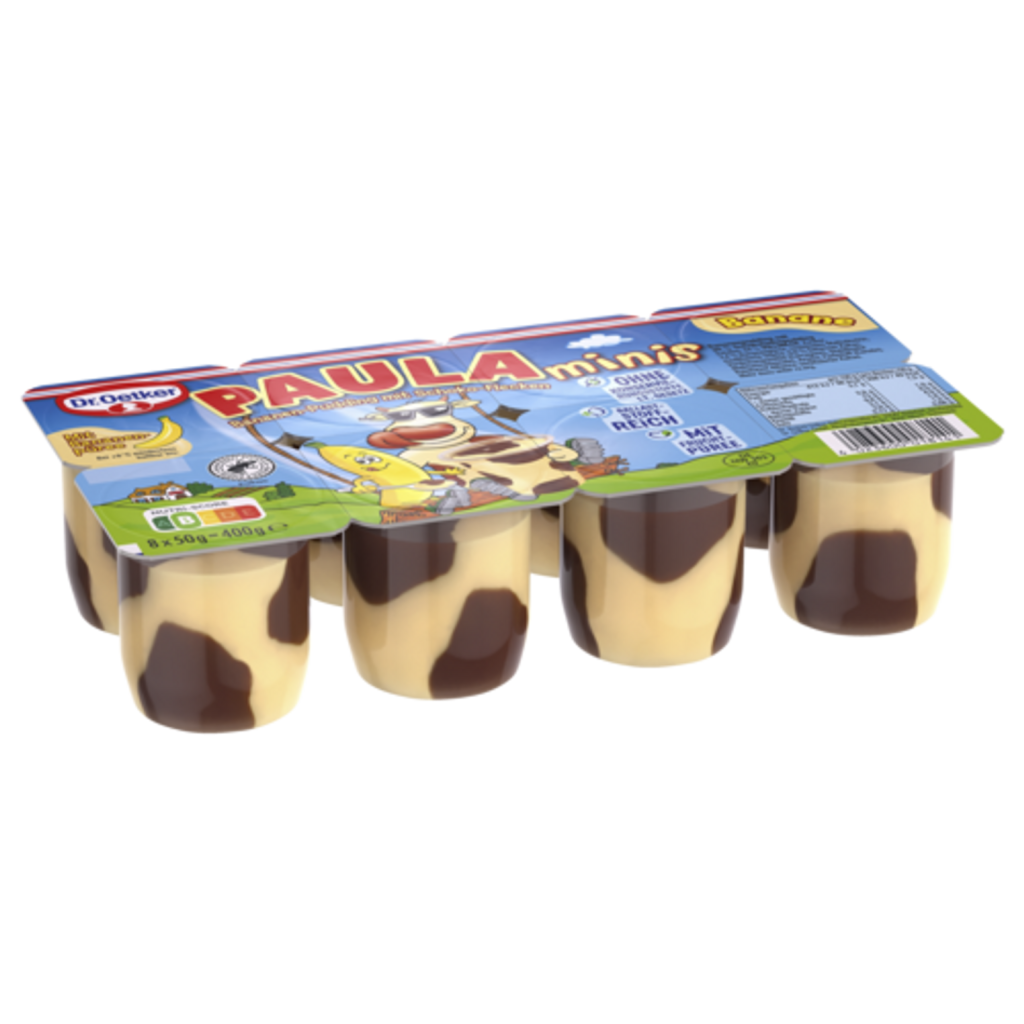 Dr.Oetker Paula Minis Bananenpudding mit Schoko-Flecke 8x50g