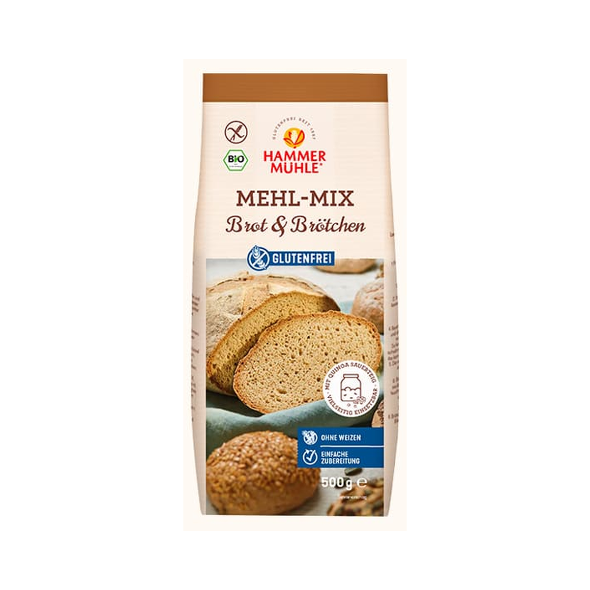 Bio Hammermühle Mehl-Mix Brot&Brötchen 500g