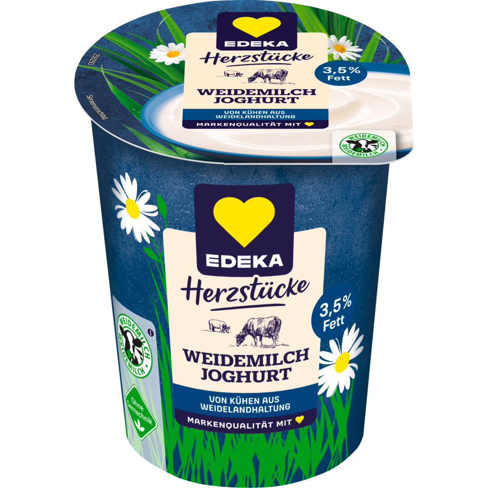 EDEKA Herzstücke йогурт, пастбищное молоко 3,5% 500g VLOG