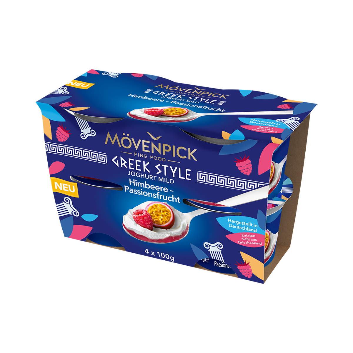 Mövenpick Greek Style Himbeer Passionsfrucht 4x100g