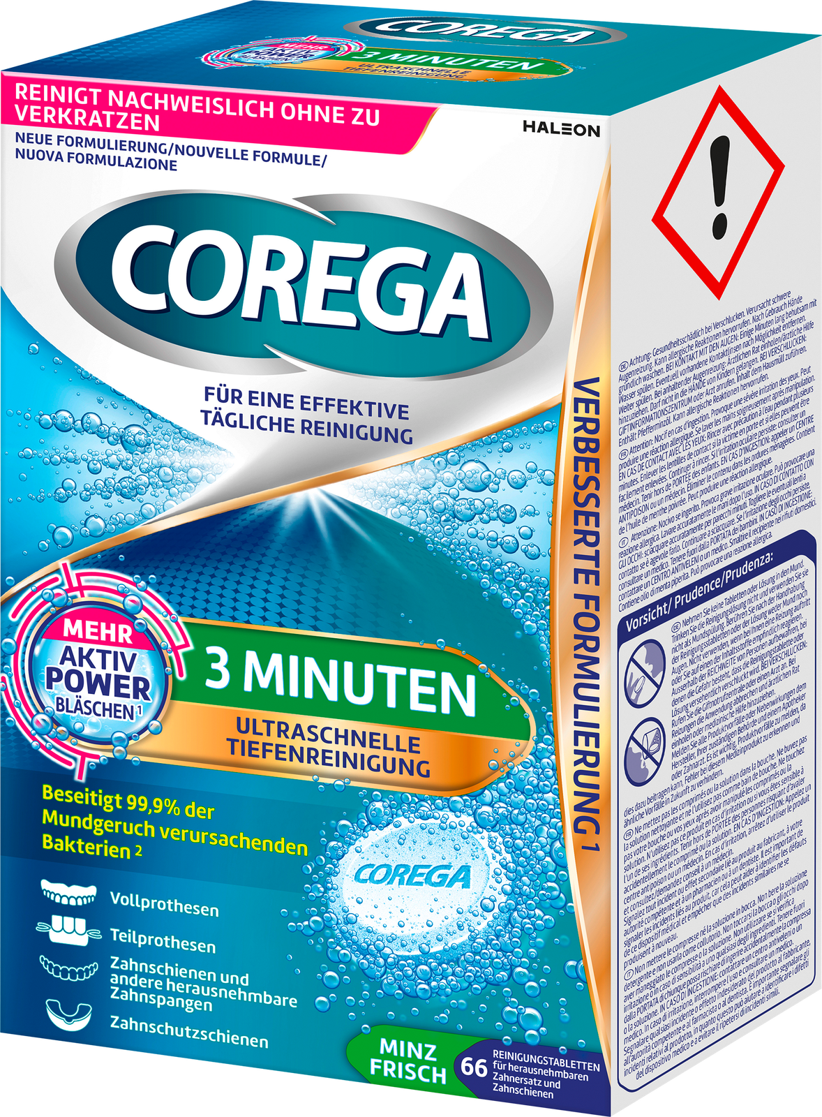 Corega Tabs Intensiv 3 Minuten 66ST