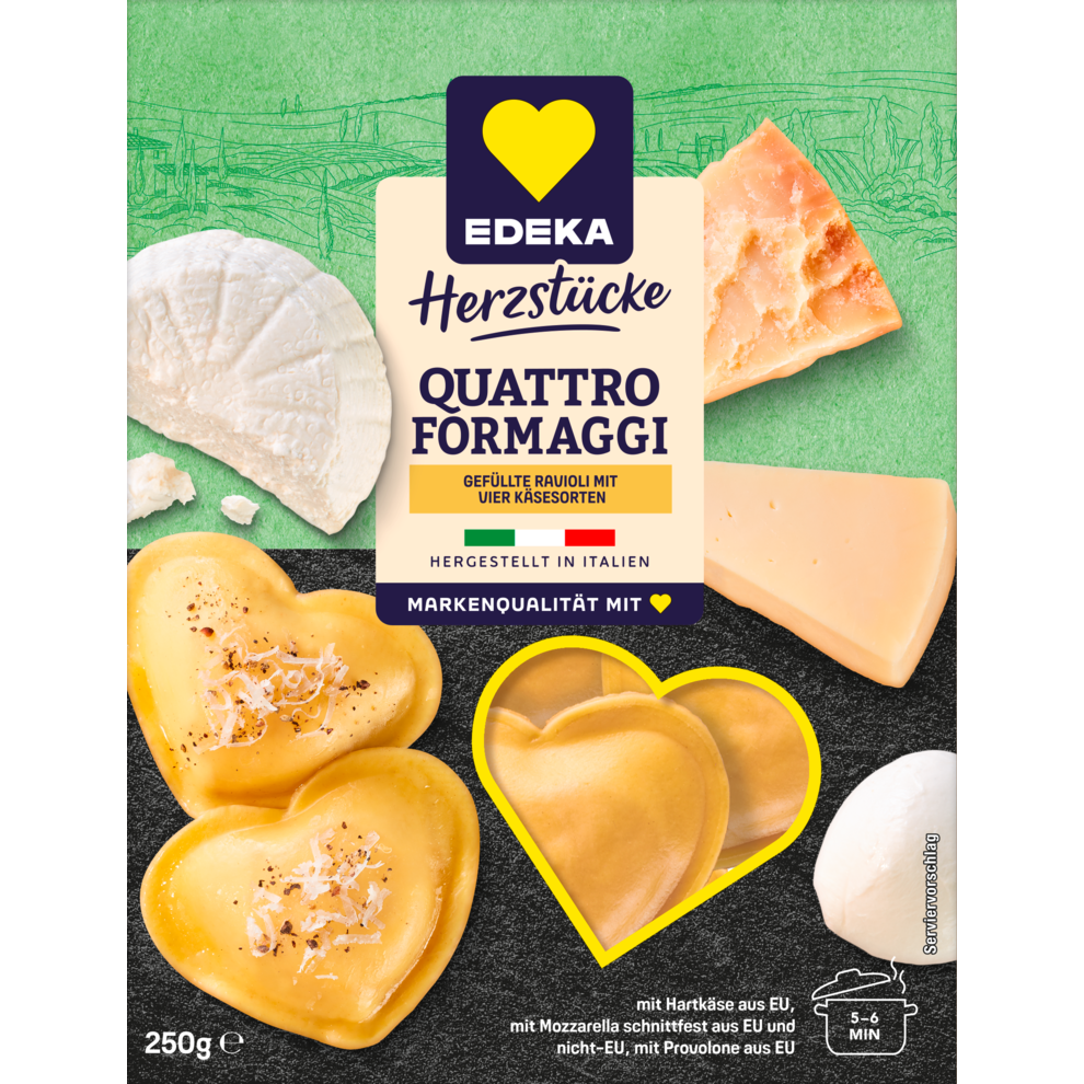 EDEKA Herzstücke Ravioli Vier Käse 250g