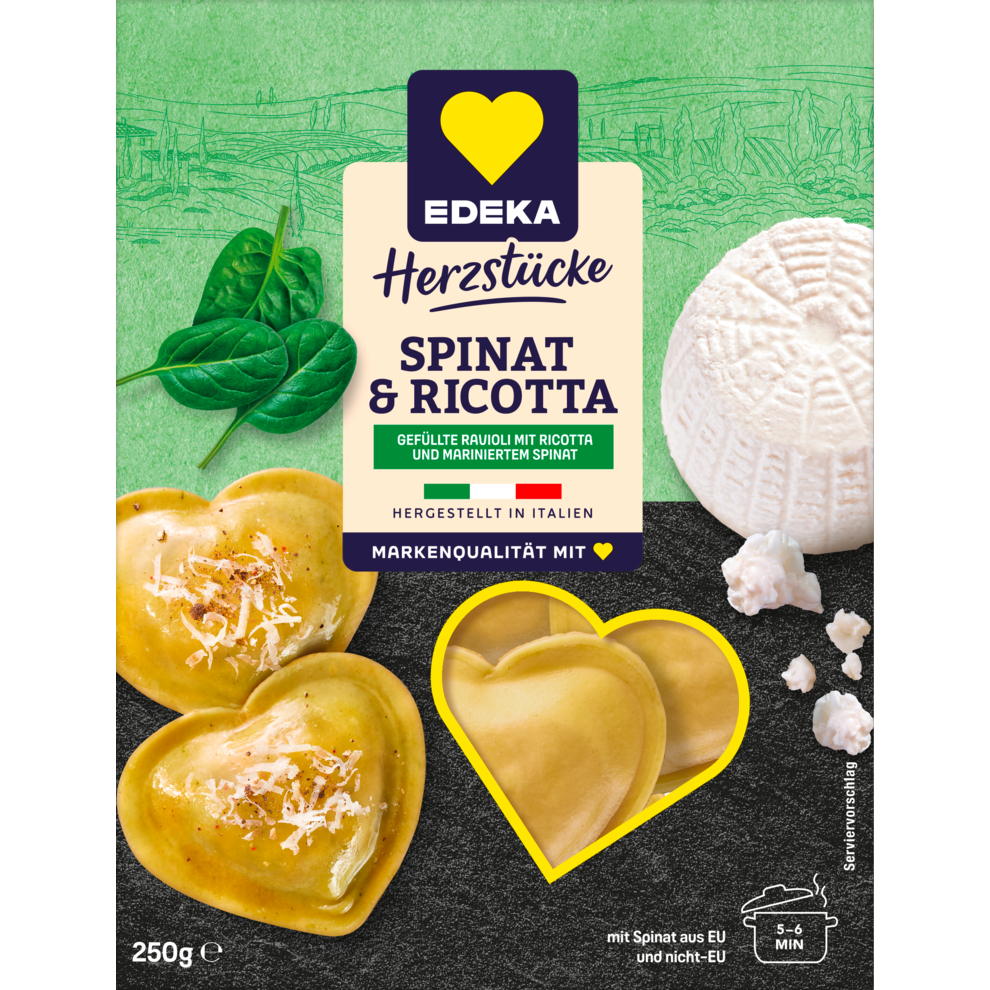 EDEKA Herzstücke равиоли шпинат, рикотта 250g