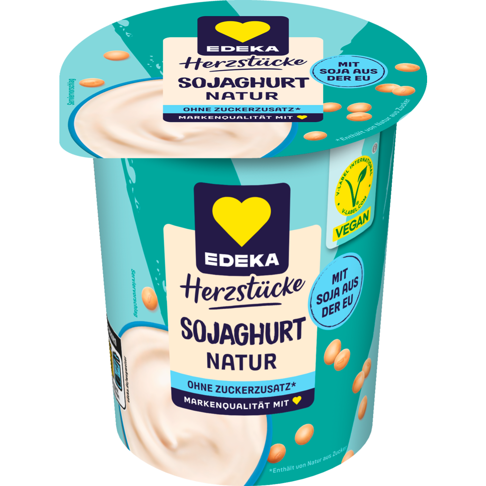 EDEKA Herzstücke Sojagurt natur ungesüßt 500g
