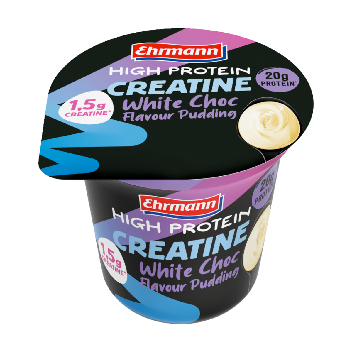 Ehrmann High Protein Creatine Pudding White Choc Flavour 230g
