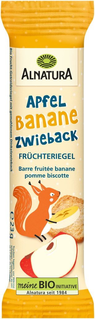 Bio Alnatura Früchteriegel Banane-Apfel ab 3 Jahren 23g