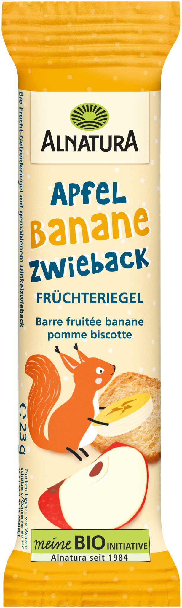 Bio Alnatura Früchteriegel Banane-Apfel ab 3 Jahren 23g