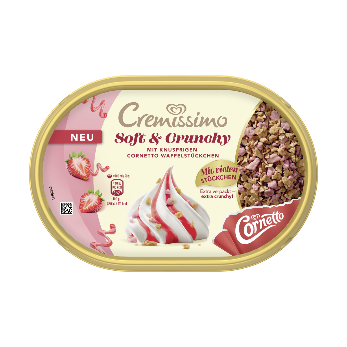 Cremissimo Soft&Crunchy Erdbeere 750ml