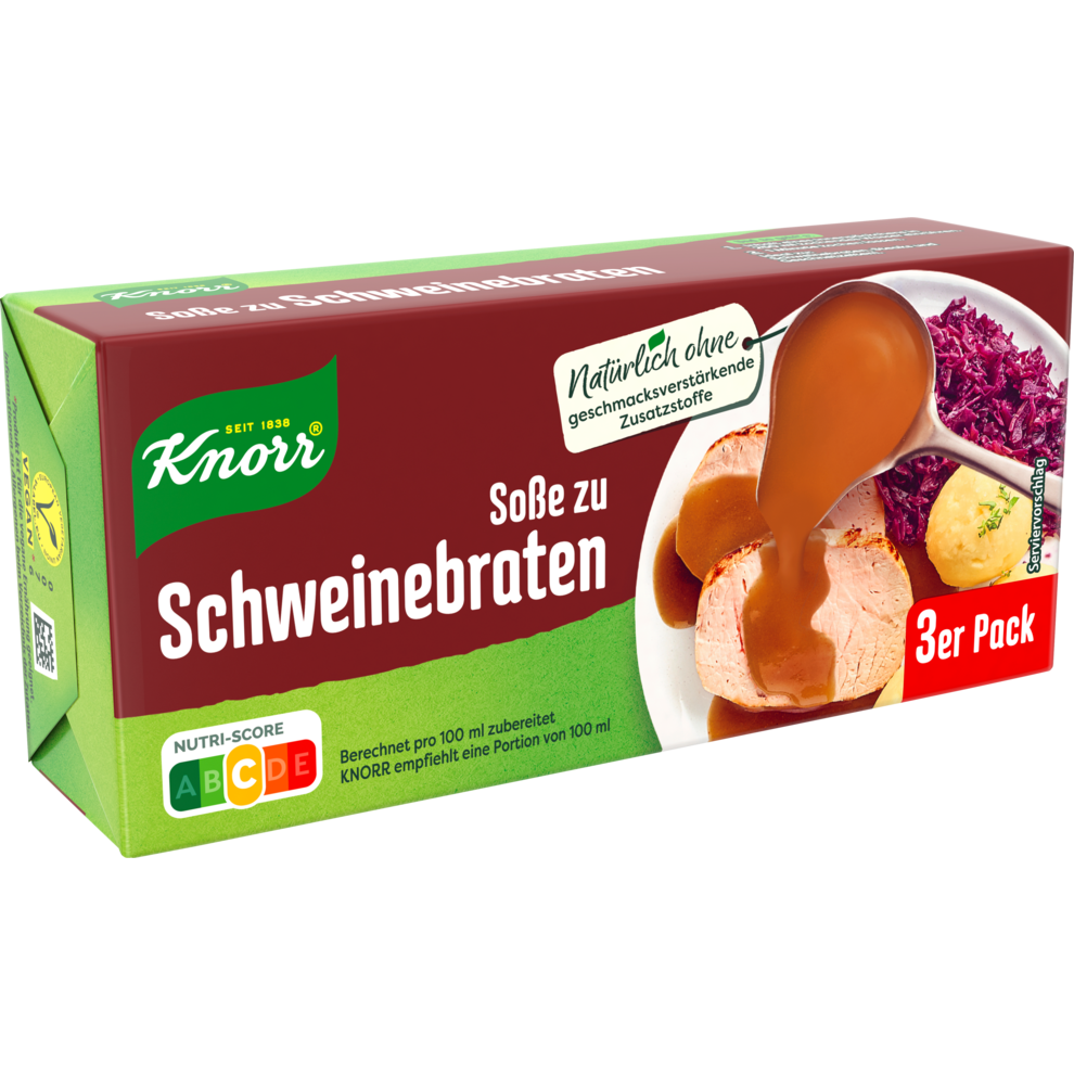 Knorr Soße zu Schweinebraten für 3x0,25l 78g