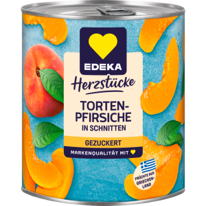 EDEKA Herzstücke Tortenpfirsiche in Schnitten gezuckert 820g