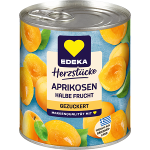 EDEKA Herzstücke Aprikosen halbe Frucht geschält und gezuckert 820g