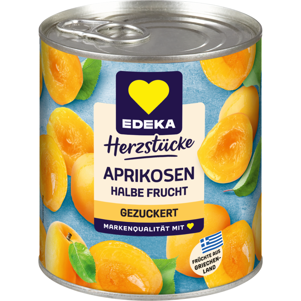 EDEKA Herzstücke Aprikosen halbe Frucht geschält und gezuckert 820g