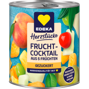 EDEKA Herzstücke 5-Fruchtcocktail подслащённый 820g
