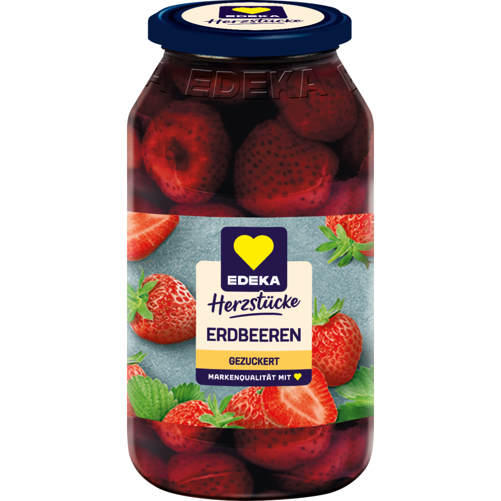 EDEKA Herzstücke Erdbeeren gezuckert 680g