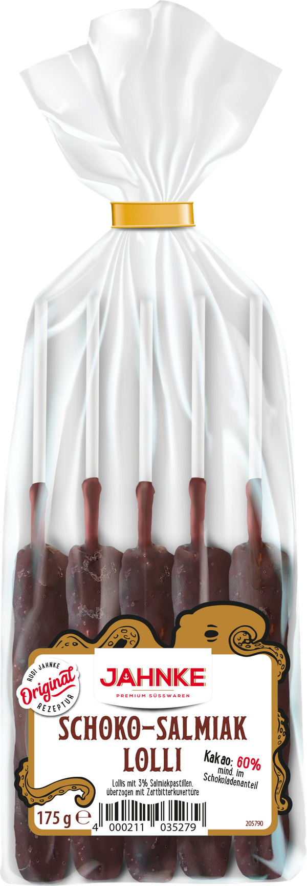 Jahnke Schoko Salmiak Lolli Der Echte 5ST 175g