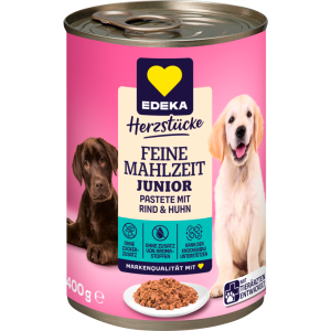 EDEKA Herzstücke Feine Mahlzeit Junior mit Rind+Huhn 400g