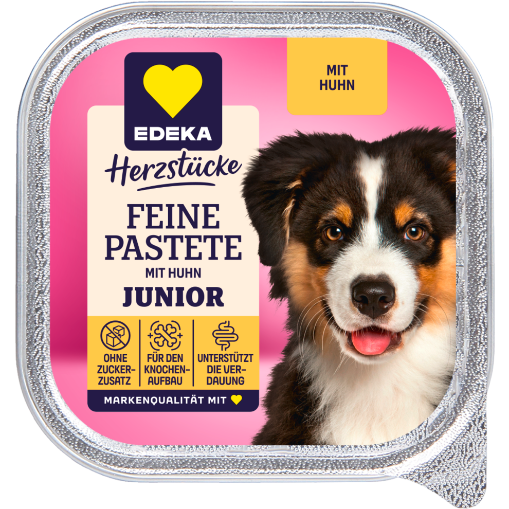 EDEKA Herzstücke нежный паштет для молодых животных, курица 150g