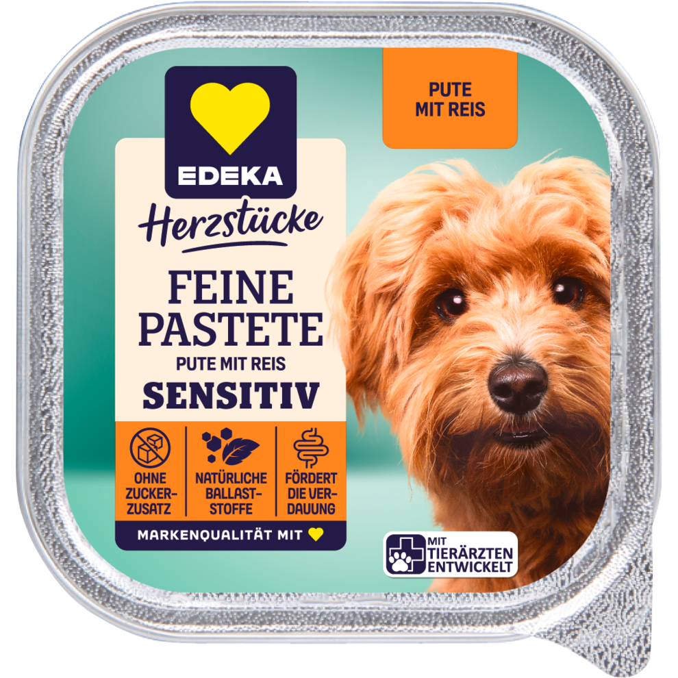 EDEKA Herzstücke Feine Pastete Sensitive mit Pute&Reis 150g
