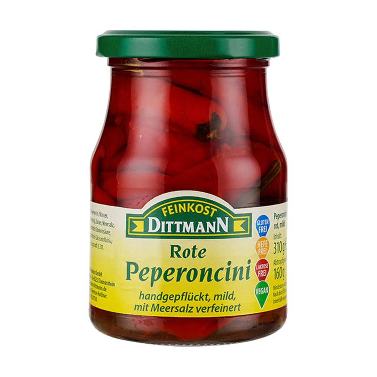 Feinkost Dittmann Peperoncini rot Mild 310g