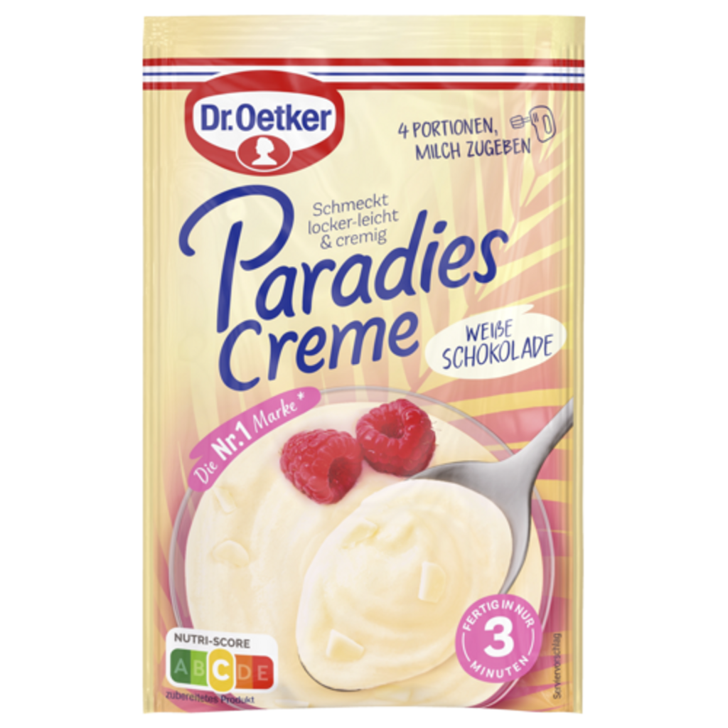 Dr.Oetker Paradies Creme Weiße Schokolade für 300ml 70g