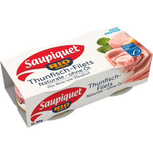 Saupiquet Thunfisch Filet Naturale ohne Öl 2x80g