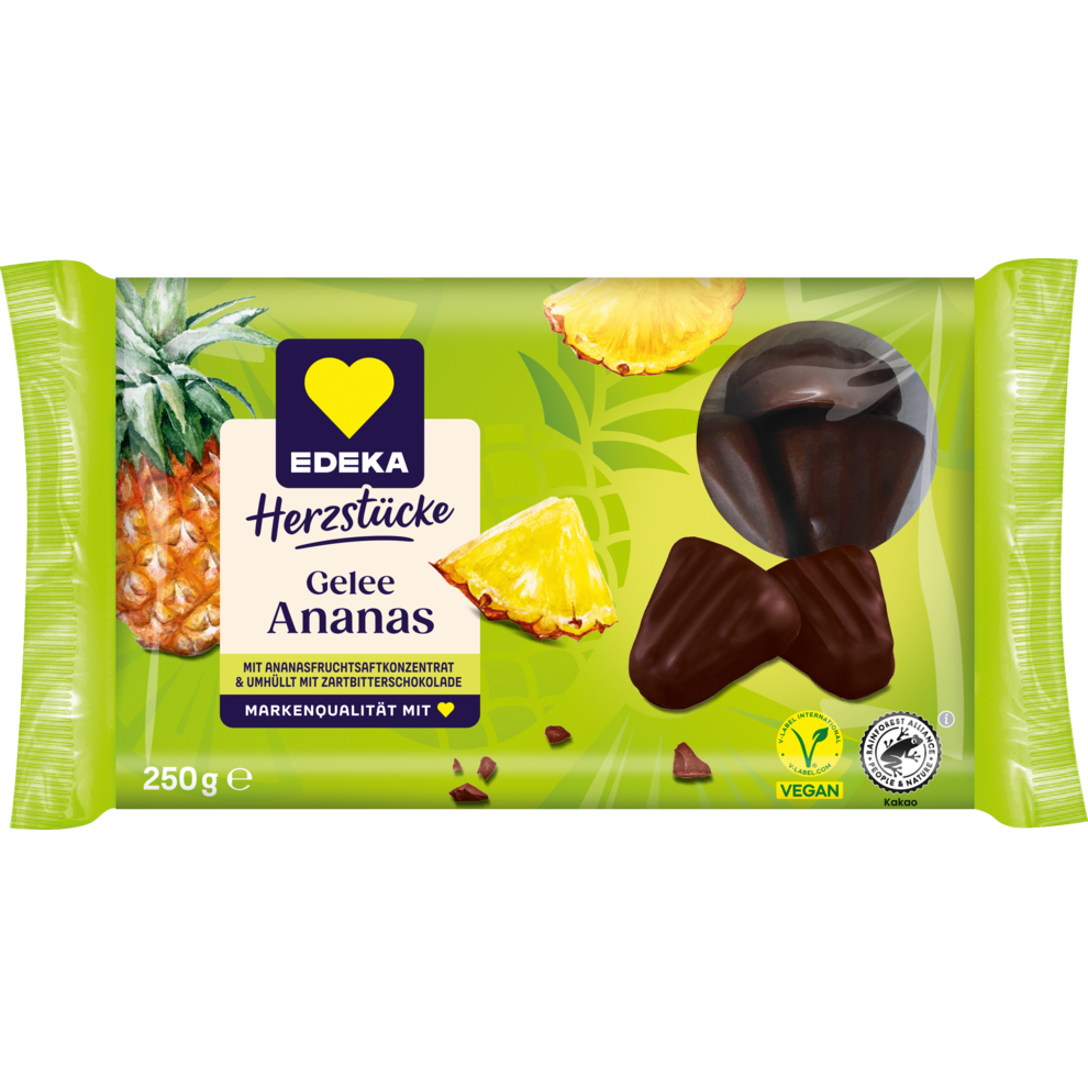 EDEKA Herzstücke Gelee-Ananas-Ecken 250g