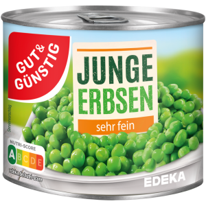 GUT&GÜNSTIG junge Erbsen sehr fein 400g
