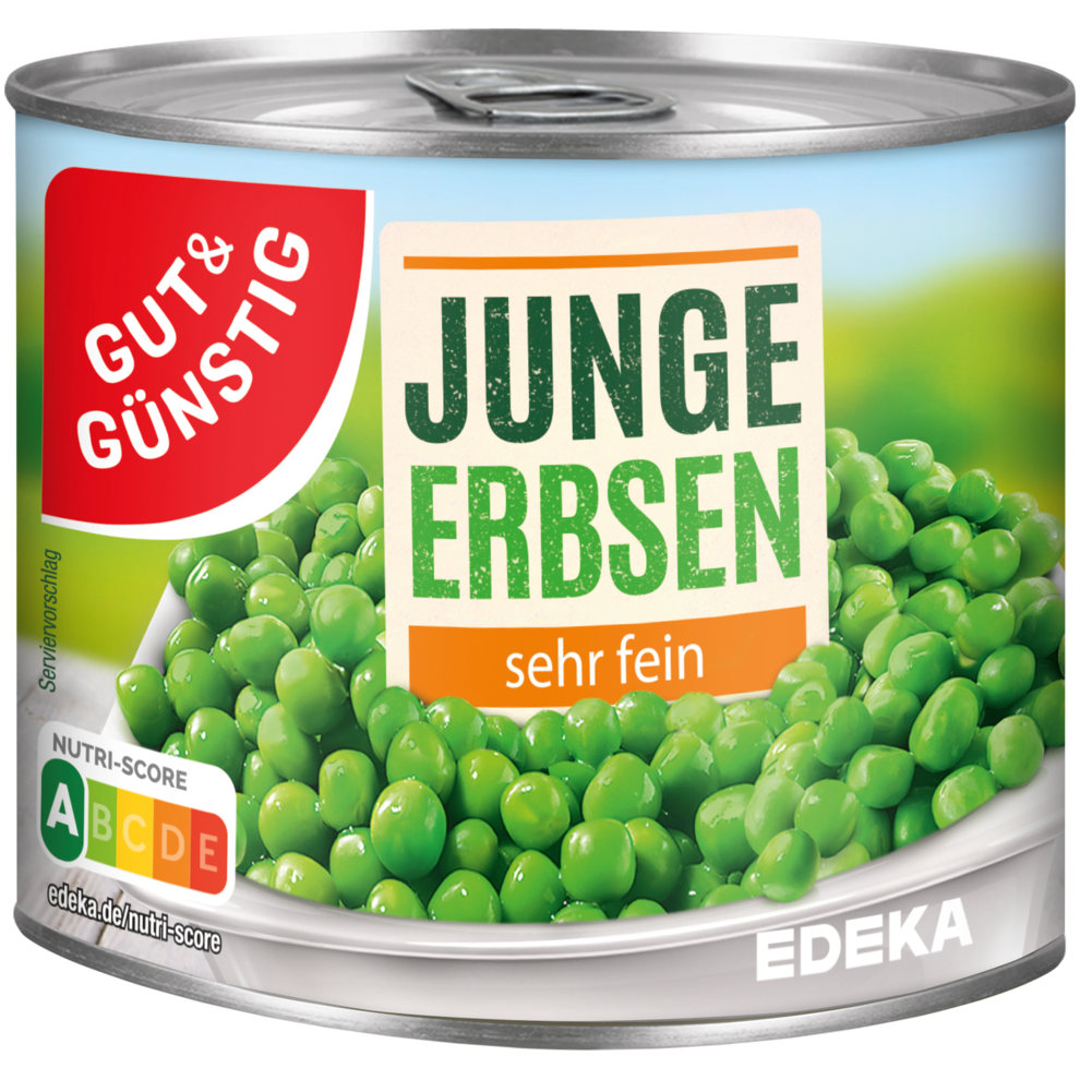 GUT&GÜNSTIG junge Erbsen sehr fein 400g