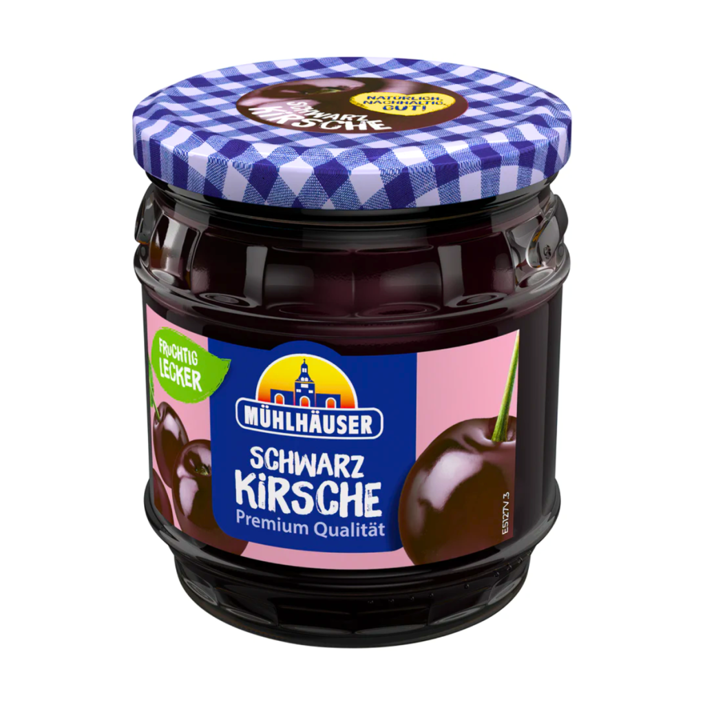 Mühlhäuser Konfitüre Extra Schwarzkirsch 450g