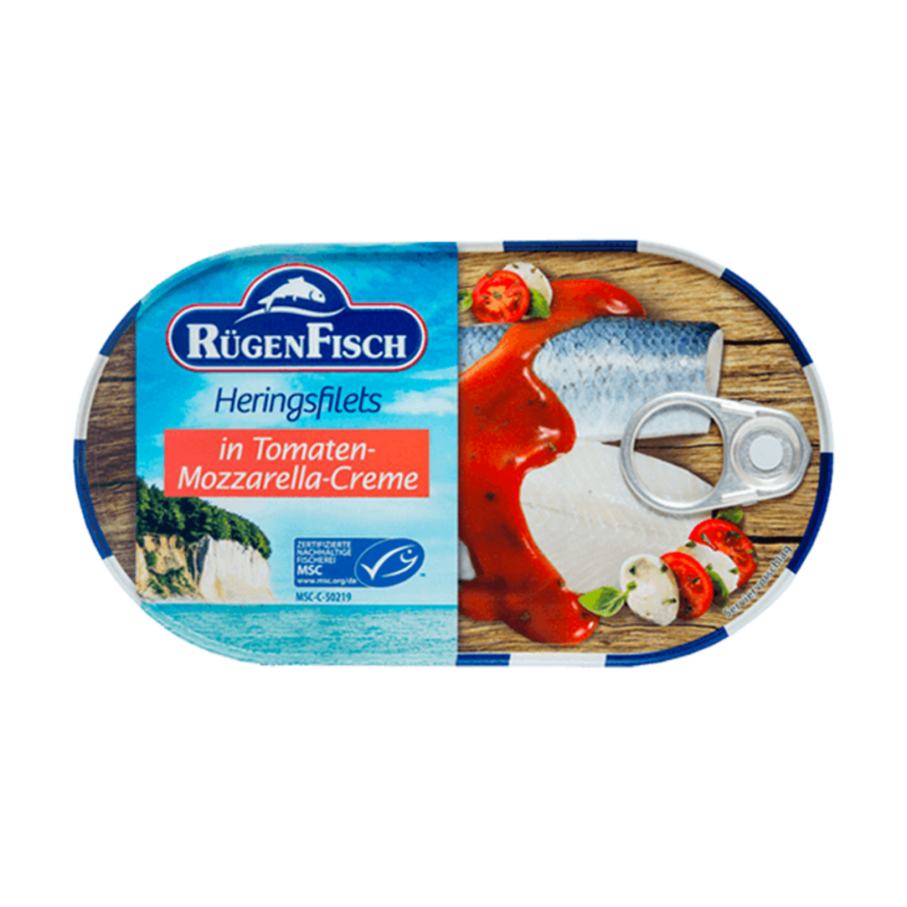 Rügen Fisch Heringsfilets in Tomaten-Mozzarella-Creme 200g