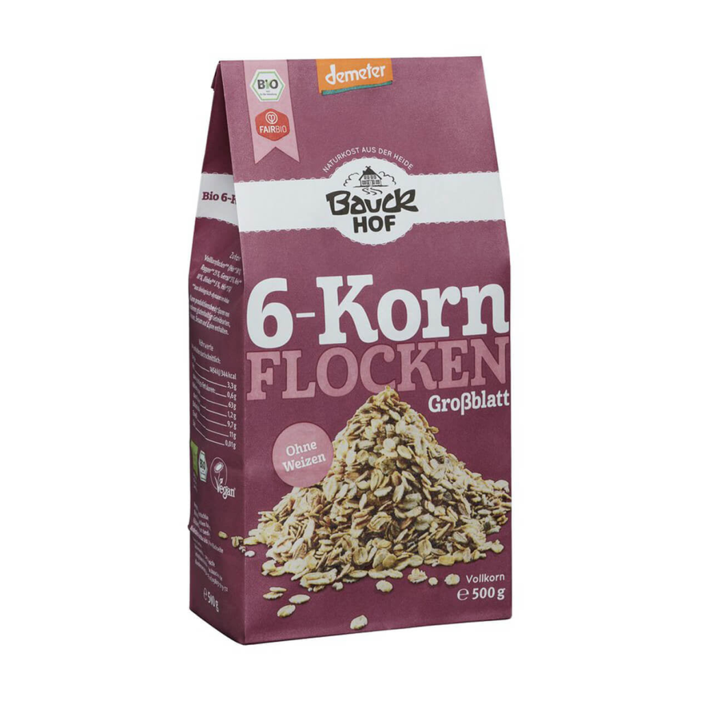 Demeter Bauck Mühle 6-Korn-Flocken ohne Weizen 500g