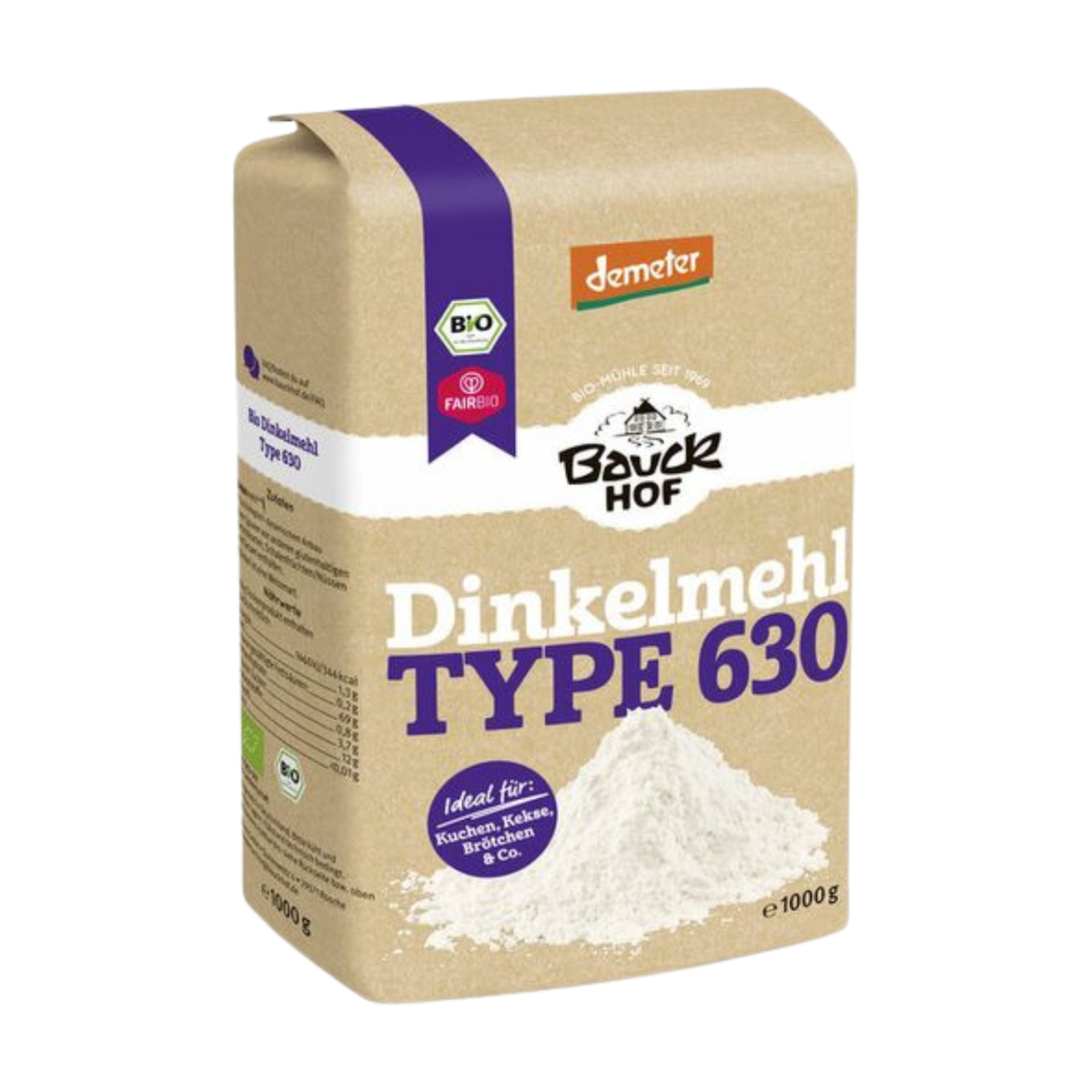 Demeter Bauck Mühle Dinkelmehl Type 630 1kg
