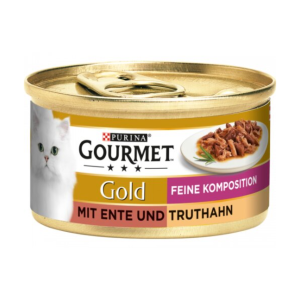 Gourmet Gold Duo Feine Komposition Ente&Truthahn Katzennassnahrung 85g