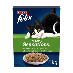 Felix Inhome Sensations Huhn und Truthahn Katzentrockennahrung 1kg