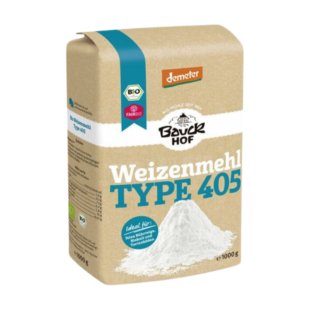 Demeter Bauck Mühle Weizenmehl Type 405 1kg