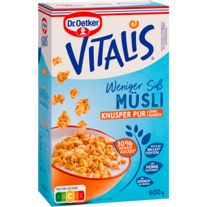 Dr.Oetker Vitalis Müsli Knusper Pur weniger süss 600g