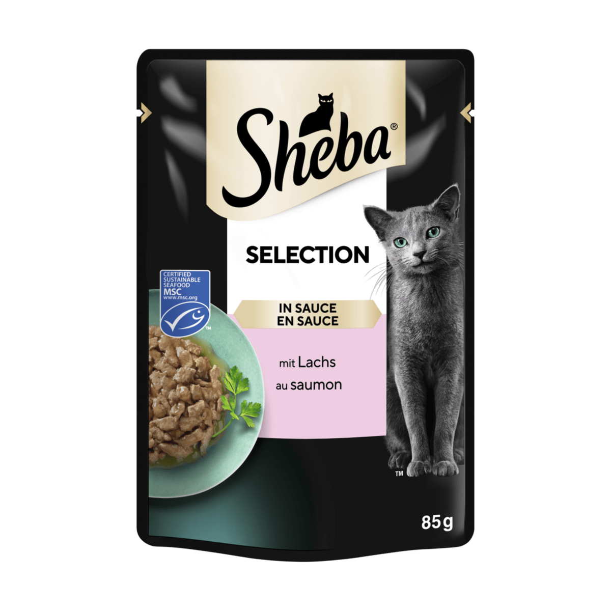 MSC Sheba Selection in Sauce mit Lachs 85g