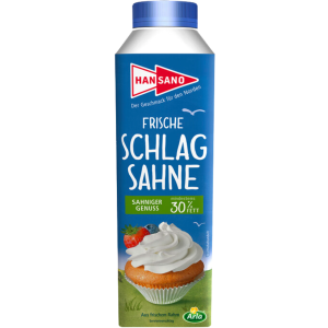 Hansano frische Schlagsahne 30%500g