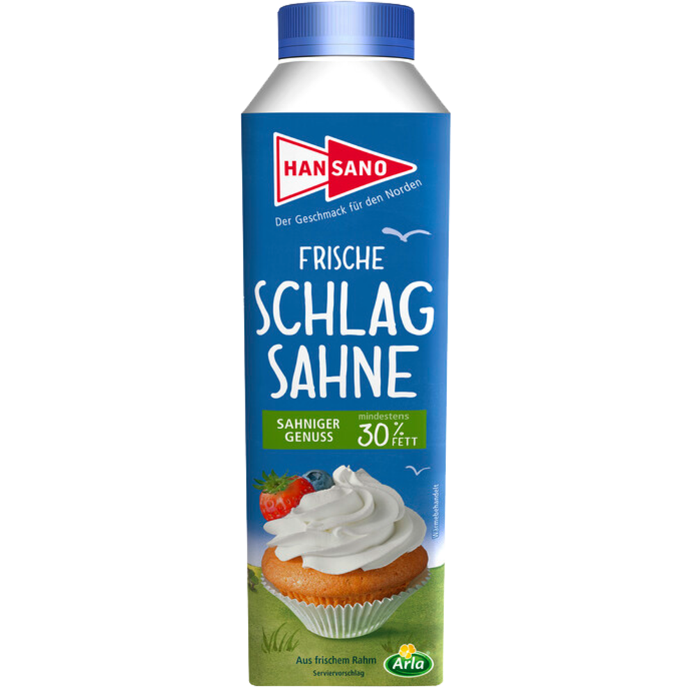 Hansano frische Schlagsahne 30%500g