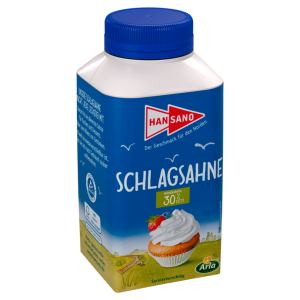 Hansano frische Schlagsahne 30%250g