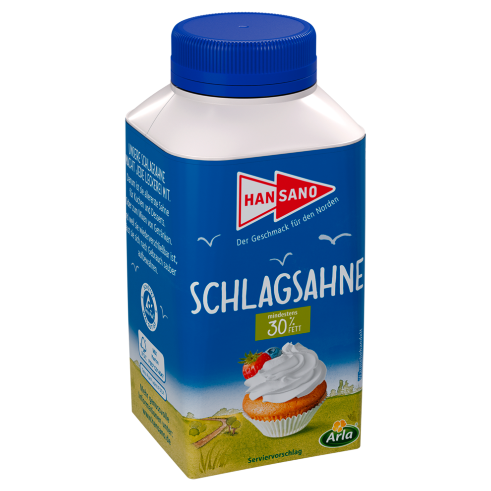 Hansano frische Schlagsahne 30%250g