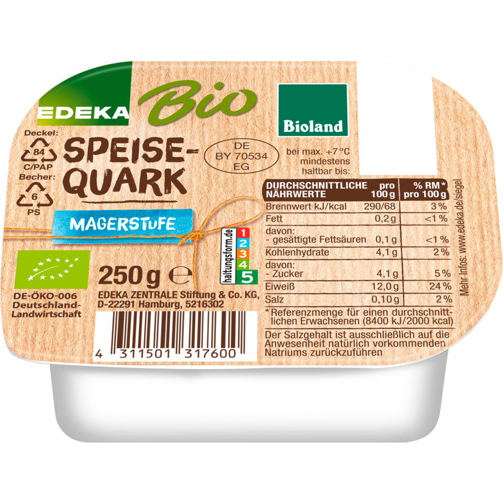 Bio EDEKA Speisequark mager 250g