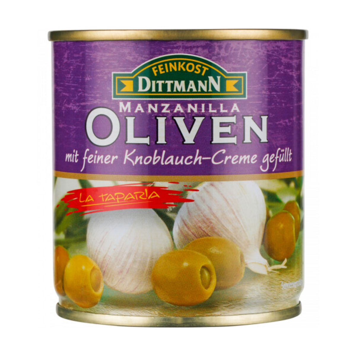 Feinkost Dittmann Manzanilla Oliven mit Knoblauchcreme 200g