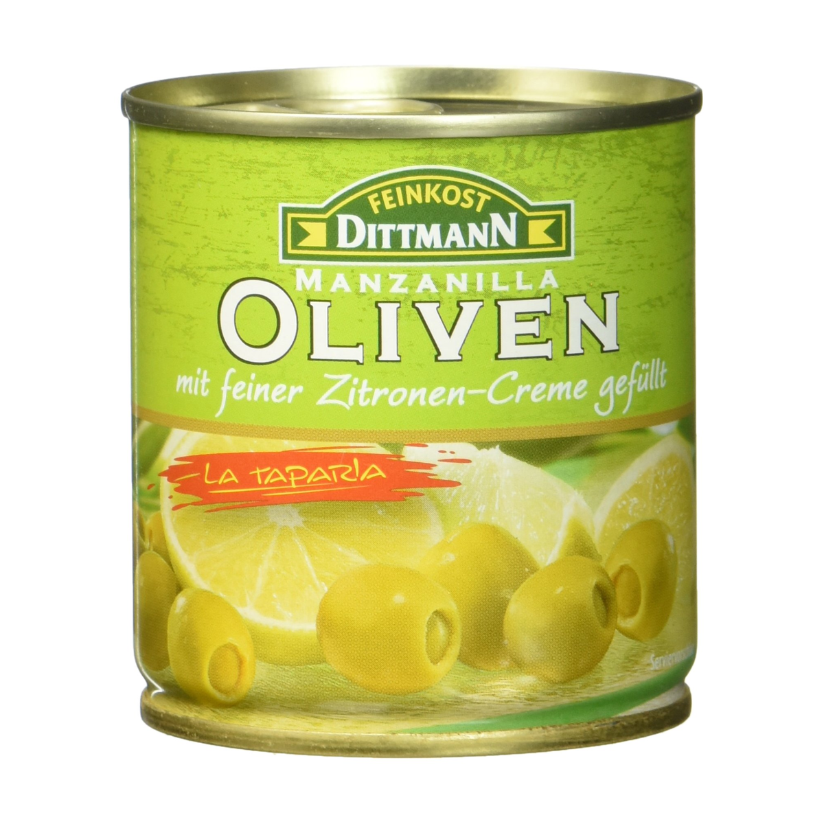 Feinkost Dittmann Manzanilla Oliven grün gefüllt mit Lemoncreme 200g